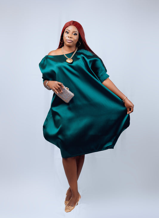 Elegant African Green Boubou Dress