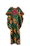 Ladies Agbada Metallic Aso Oke V-Neckline and Cape Sleeve Ladies Agbada Metallic Aso Oke V-Neckline and Cape Sleeve