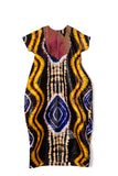 Classy African Tie & Dye Waveline detail print Dress Classy African Tie & Dye Waveline detail print Dress
