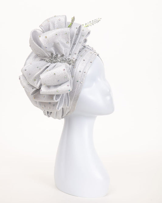 Crystal Embellished Turban Fascinator – How to Wear a Fascinator with Elegance