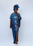 Tie & Dye African Kaftan with Side Pockets and Round Neck Tie & Dye African Kaftan with Side Pockets and Round Neck