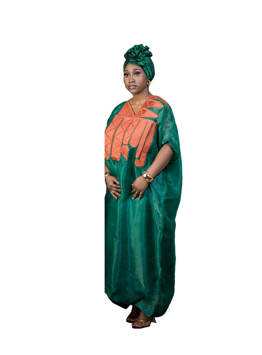 The Valo 2-Piece Organza Agbada Bubu
