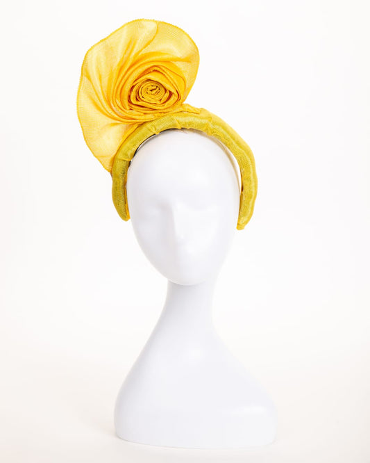 Roll Rose Asooke Headband – Elegant African Headpiece for Special Occasions