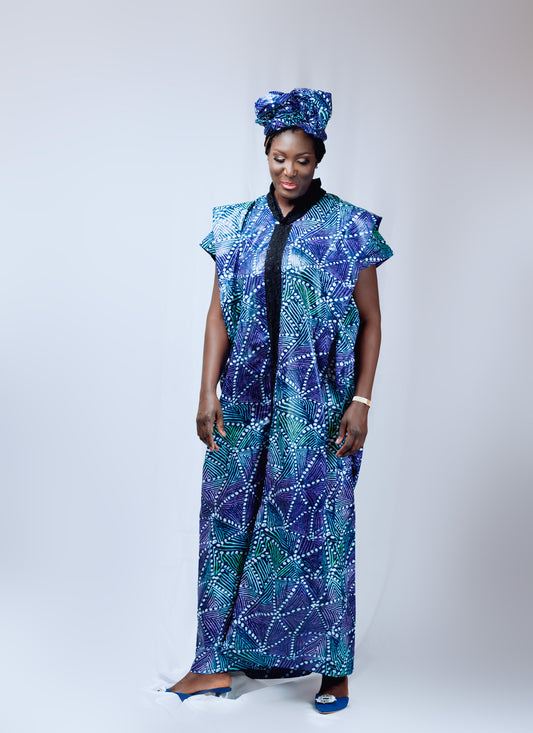 Stylish African Easy-Fit Kaftan Boubou Dress