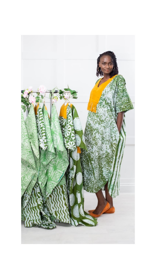 Afe African kaftan Midi Bubu Dress for Ladies