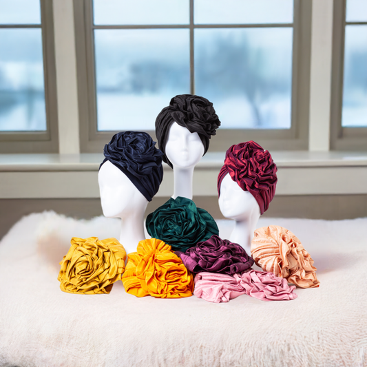 Colourful Round Boom Turban Pre-tied African Headwear