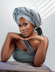 Silver Head Tie Gele