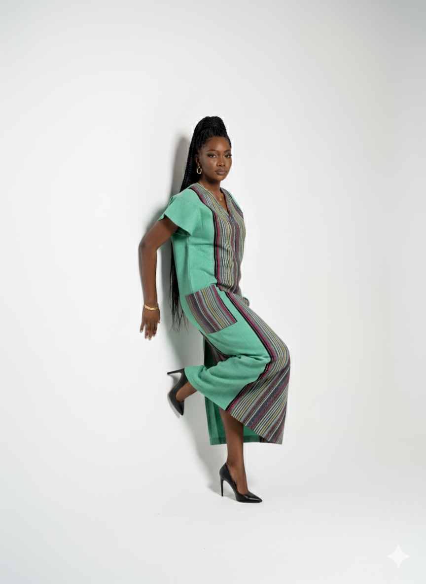 Odun Stoned & Blink Plain Asooke Combo Bubu