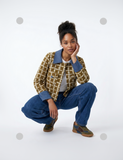 RG Symbol Mix Ankara Denim Jacket Women