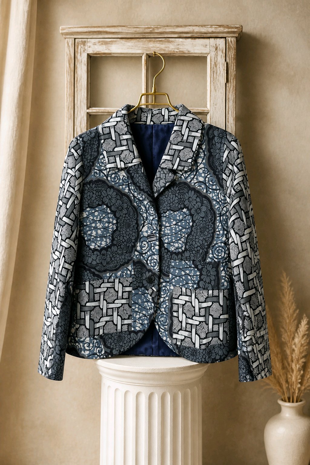 RG Blue Ankara Jacket Women