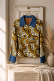 RG Ankara Mixed Denim Jacket Women