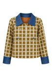 RG Symbol Mix Ankara Denim Jacket Women