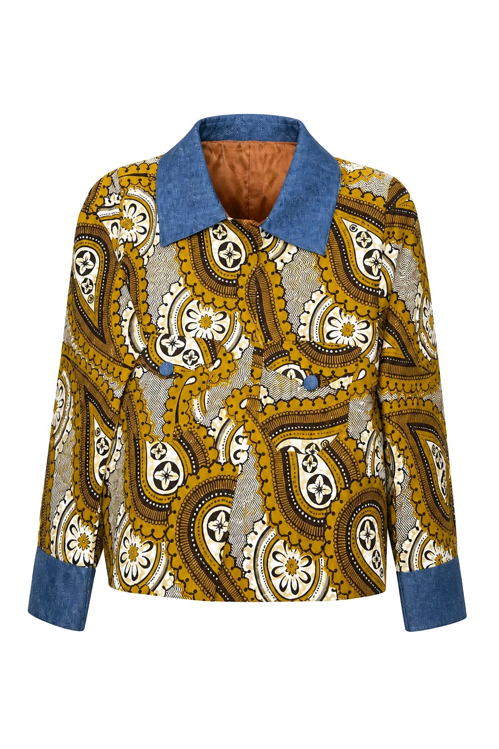 RG Ankara Mixed Denim Jacket Women