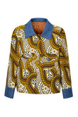 RG Ankara Mixed Denim Jacket Women