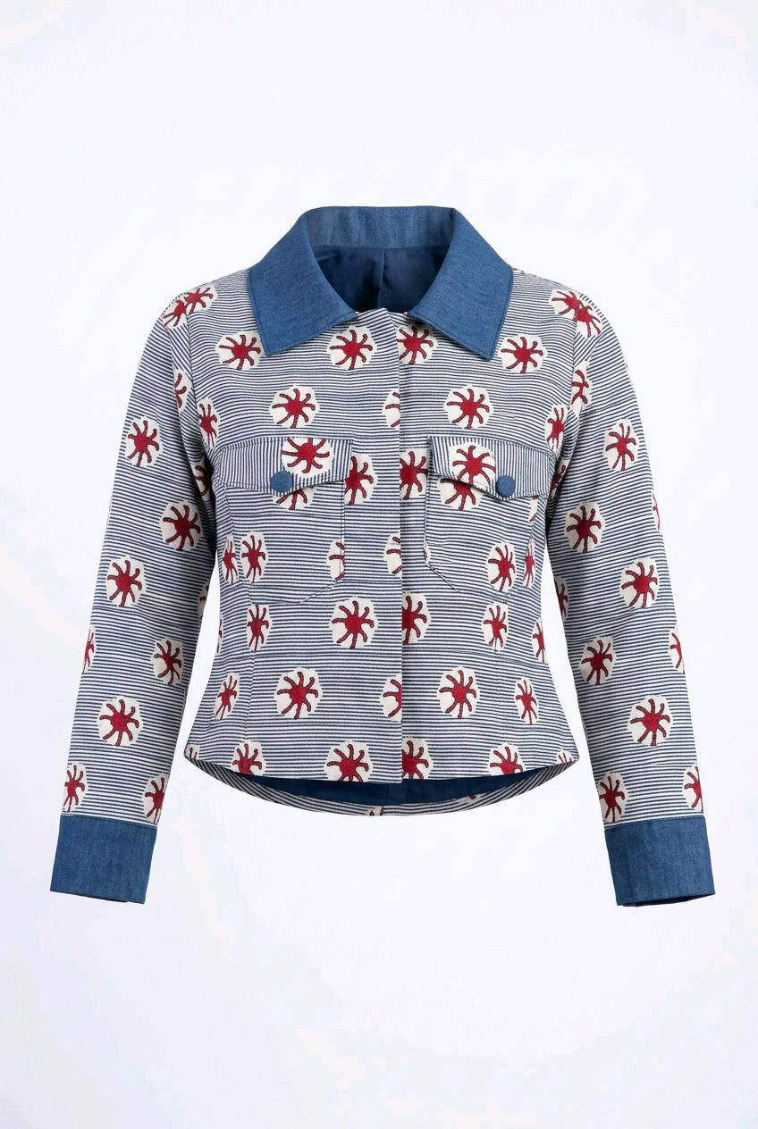 RG Denim Collar Jacket Women