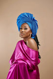 RG Shade of Blue Crown Gele