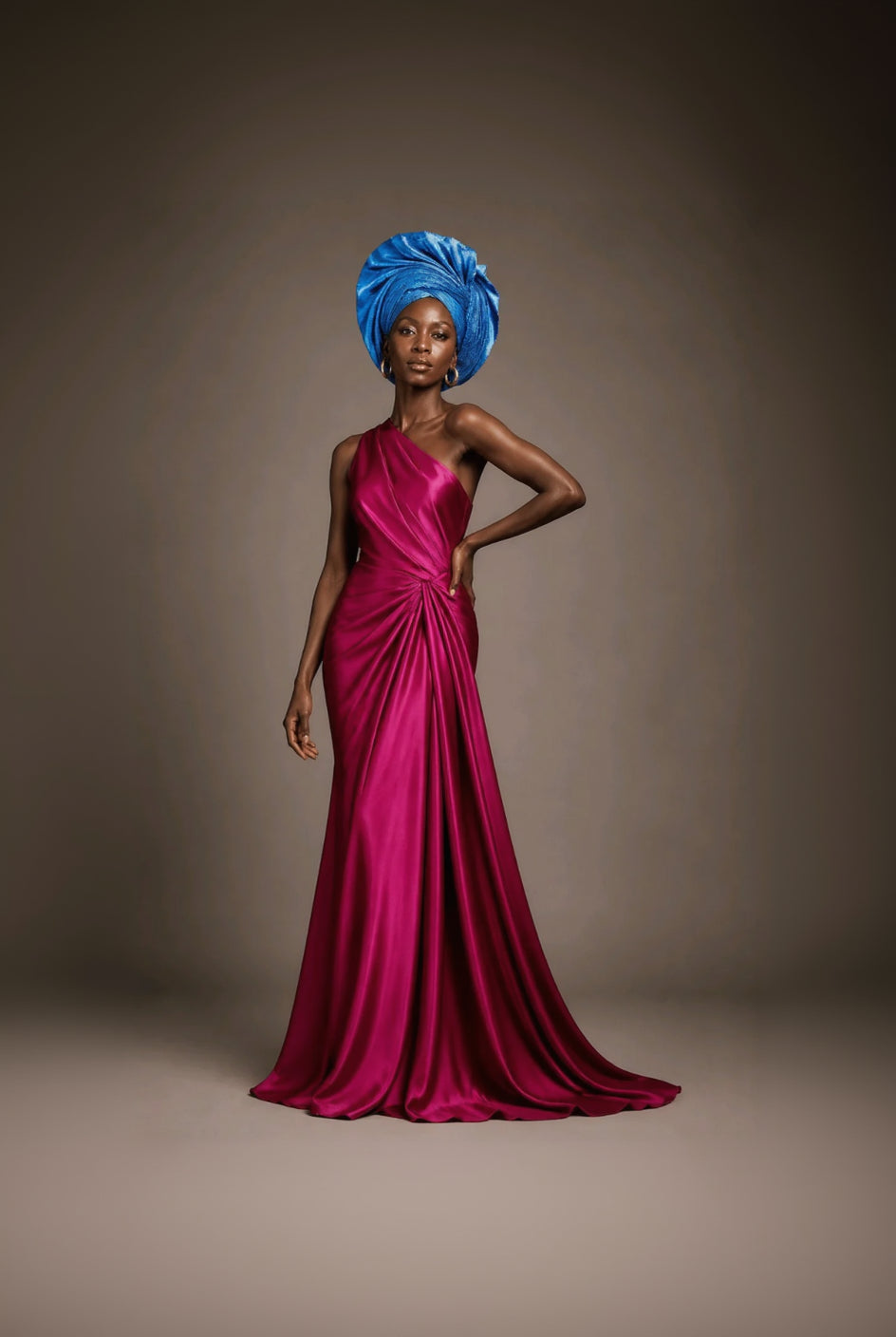 RG Shade of Blue Crown Gele