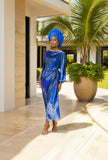 RG Shade of Blue Crown Gele