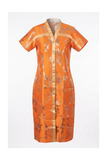RG Metallic Floral Print Button-Front Kimono Dress | Luxury Kaftan