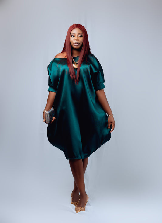 Elegant African Green Boubou Dress