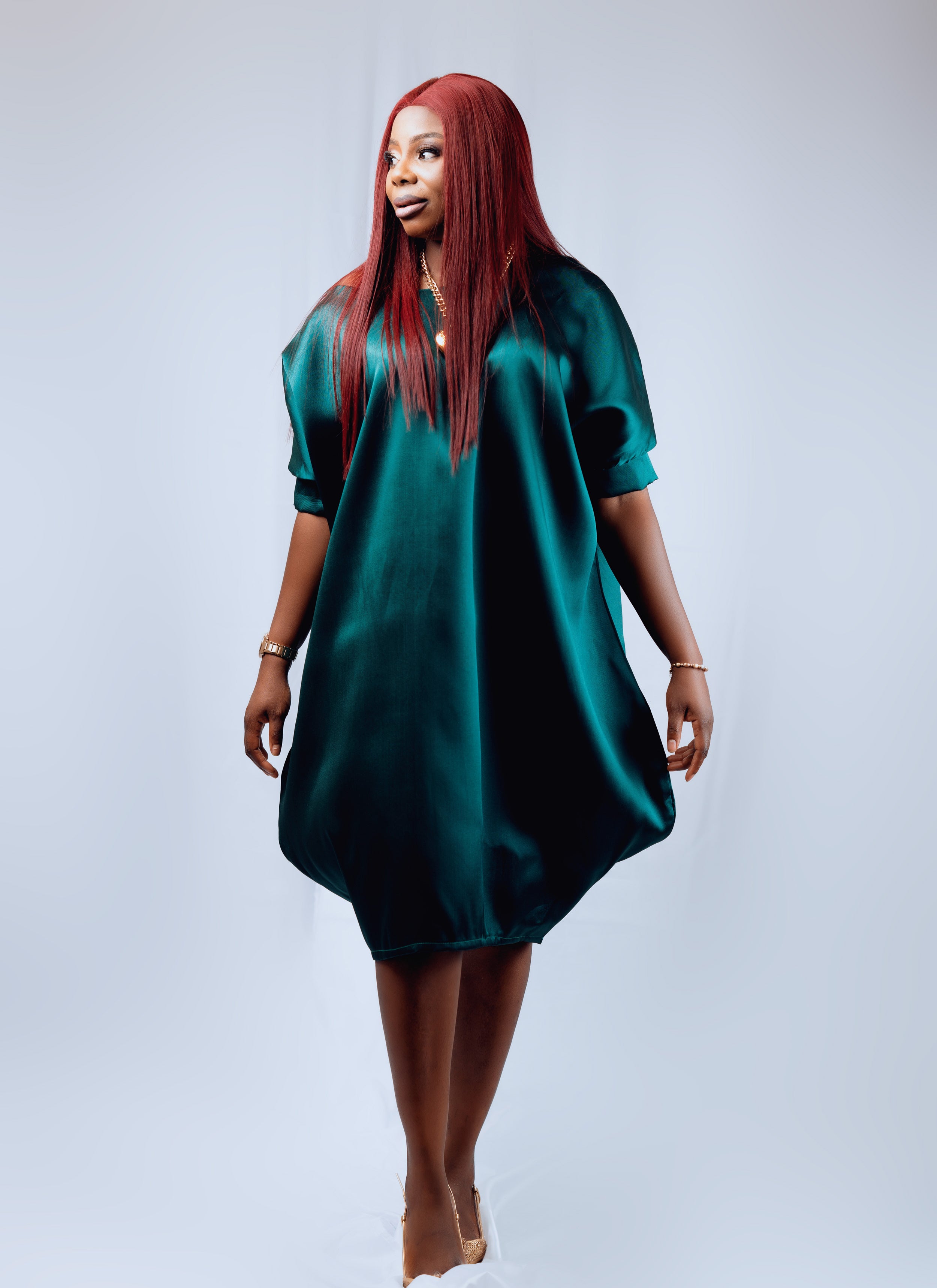 Elegant African Green Boubou Dress