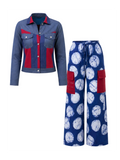 RG 2 Piece Asooke Block Jacket and Trouser Women