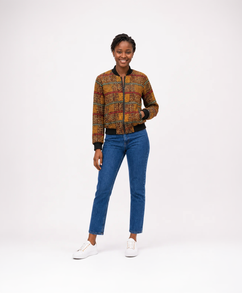 RG Geolines African Print Bumper Jacket