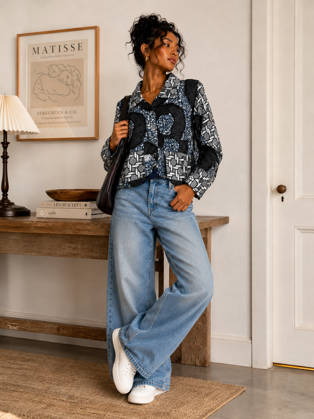 RG Blue Ankara Jacket Women