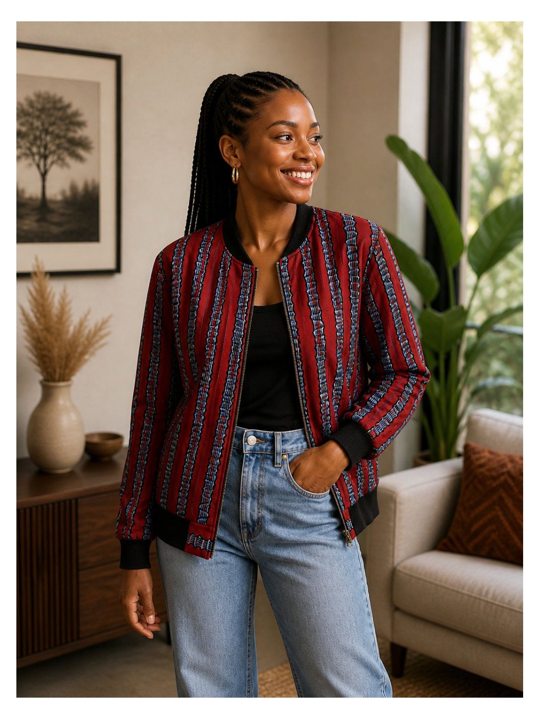 RG Red African Bumper Jacket