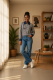 RG Denim Collar Jacket Women