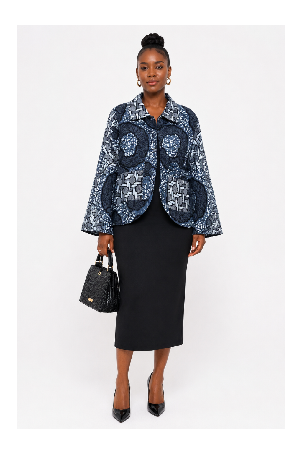 RG Blue Ankara Jacket Women