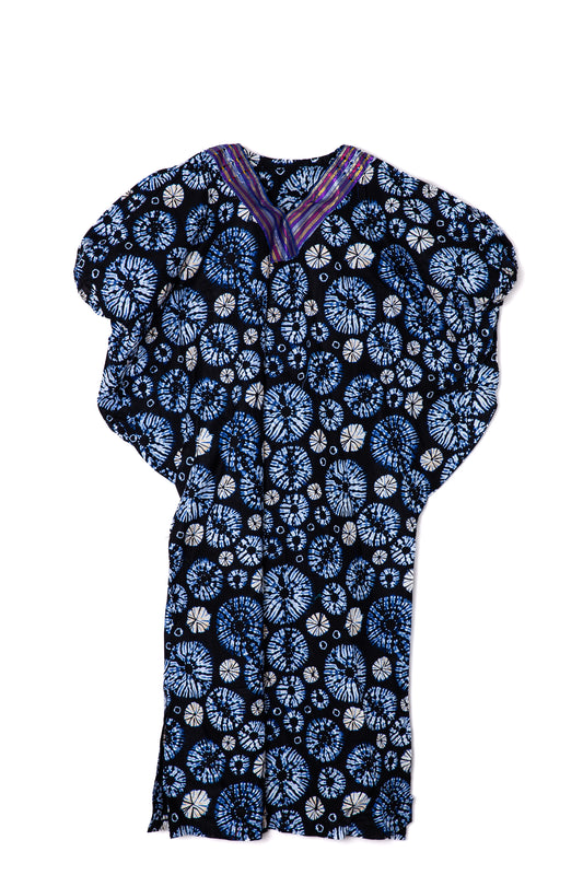 Adire Elegance with Asooke Neckline