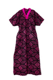 Pink and Black Web BouBou Kaftan Dress