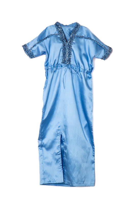 Radiant African Boubou Kaftan Dress - Mikado Silk Fabric