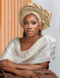 RG Asooke Headtie Gold Gele