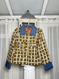 RG Symbol Mix Ankara Denim Jacket Women