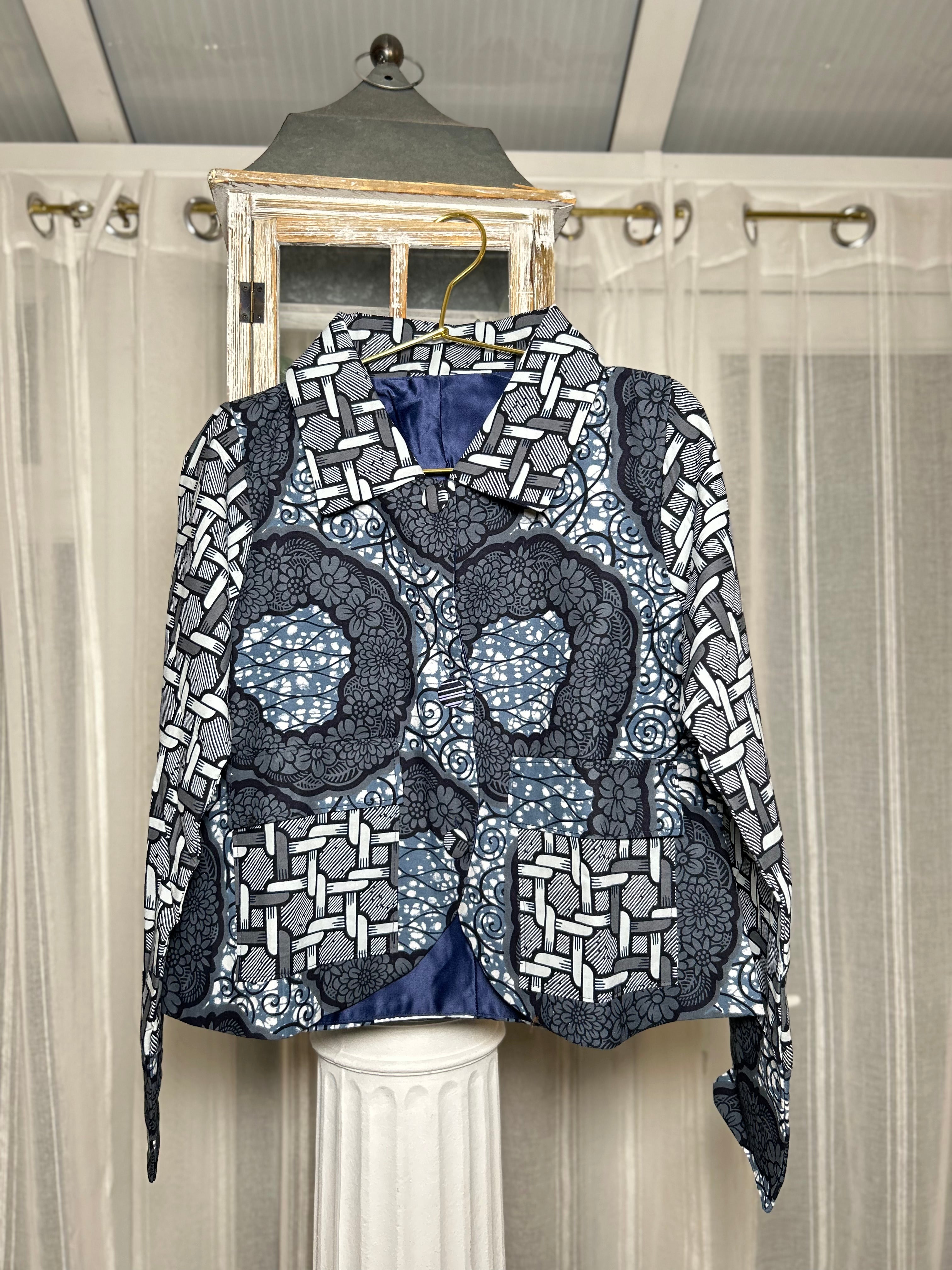 RG Blue Ankara Jacket Women