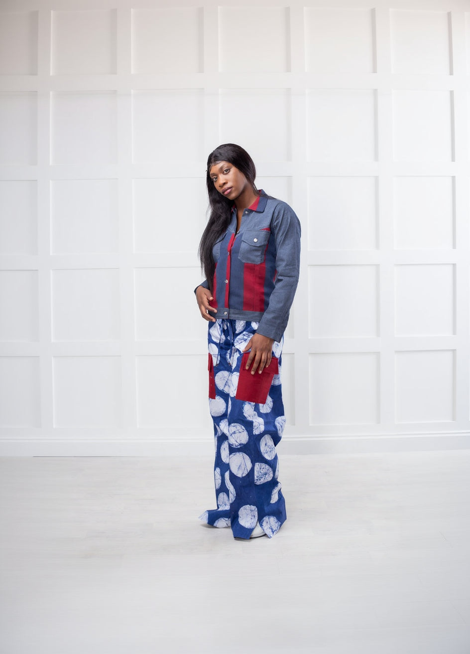 RG 2 Piece Asooke Block Jacket and Trouser Women