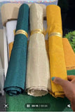 2 Tones Metallic Nigerian Aso Oke Gele & Ipele Set - Yoruba Wedding Headwrap (84 inches)