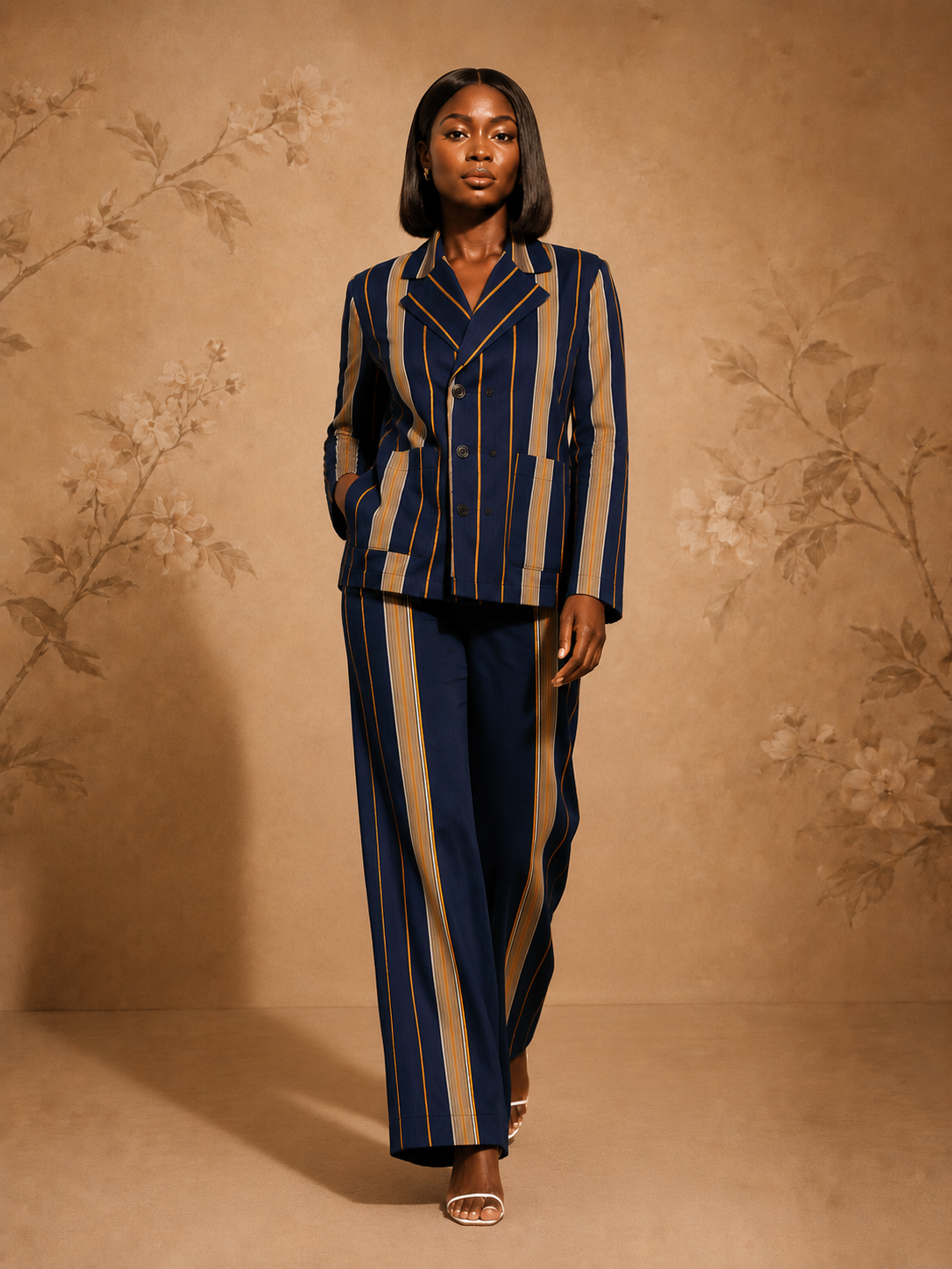 RG Evi Asooke Women Suits 2 Pieces Blazer Pants Mother Of The Bride Outfits
