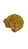 Golden Gold Gele Headtie: The Rosette Style