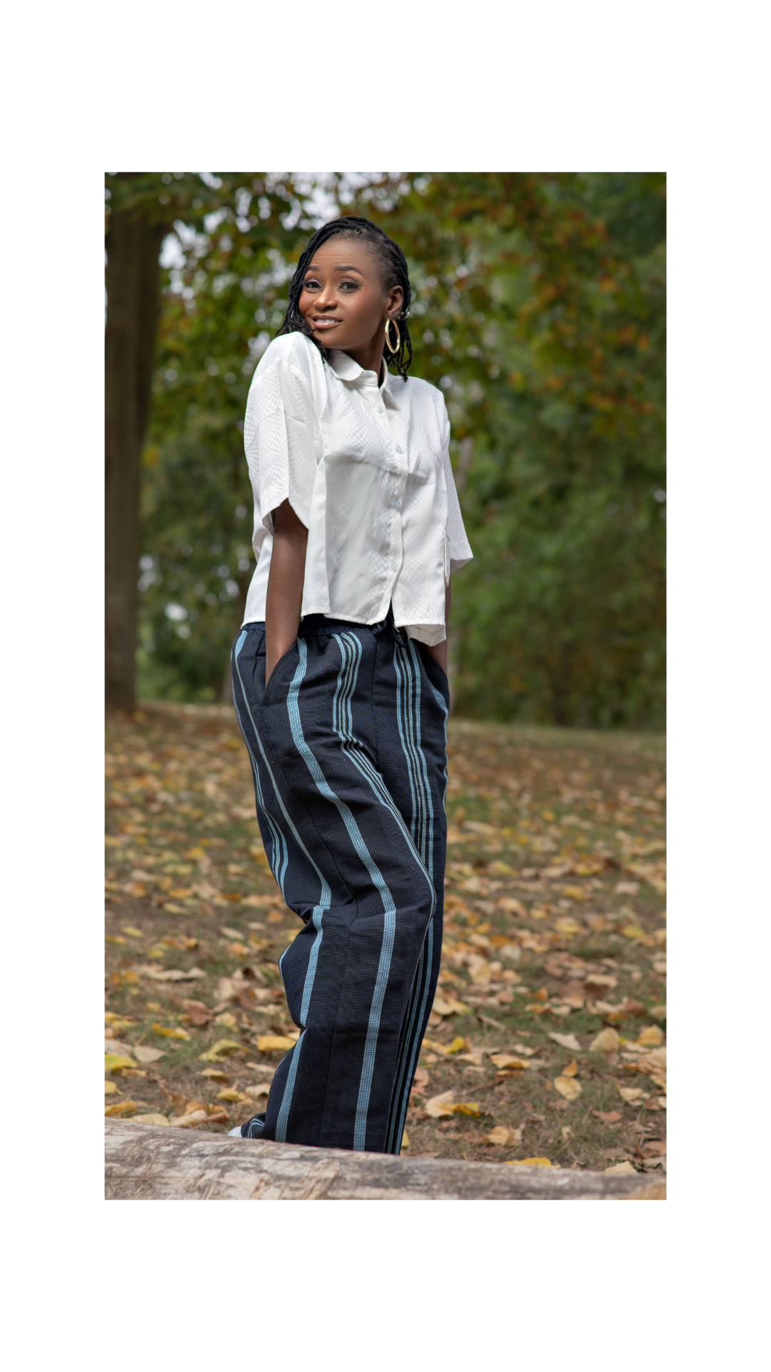 Balo Crop Shirt Stylish Ladies Top (Blue & White)