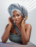 Silver Head Tie Gele